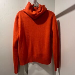 Ralph Lauren Orange Cashmere Cowl Neck Sweater